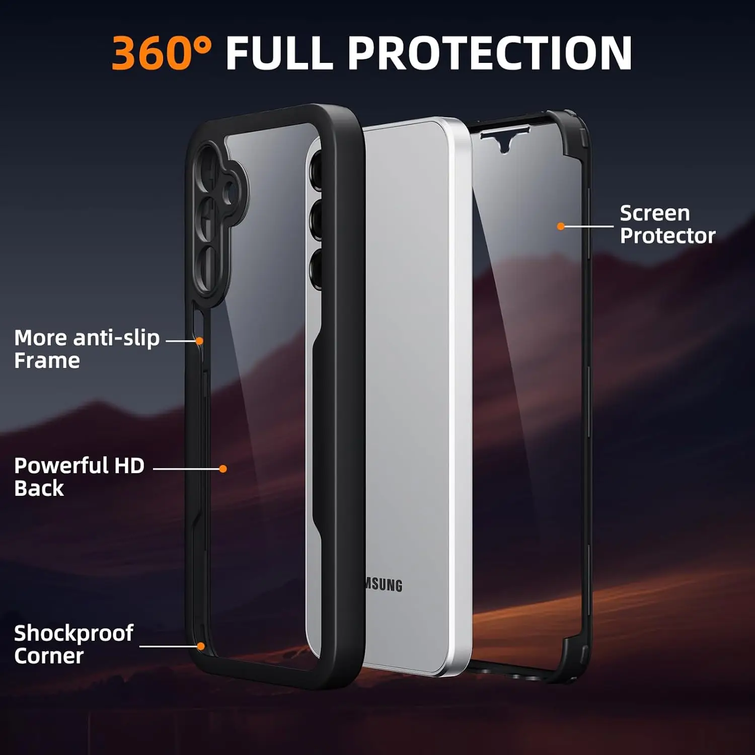 Heavy Duty Clear 360° Full Bod - Heavy Duty 360 Full Body Protective Case ulasan dan harga