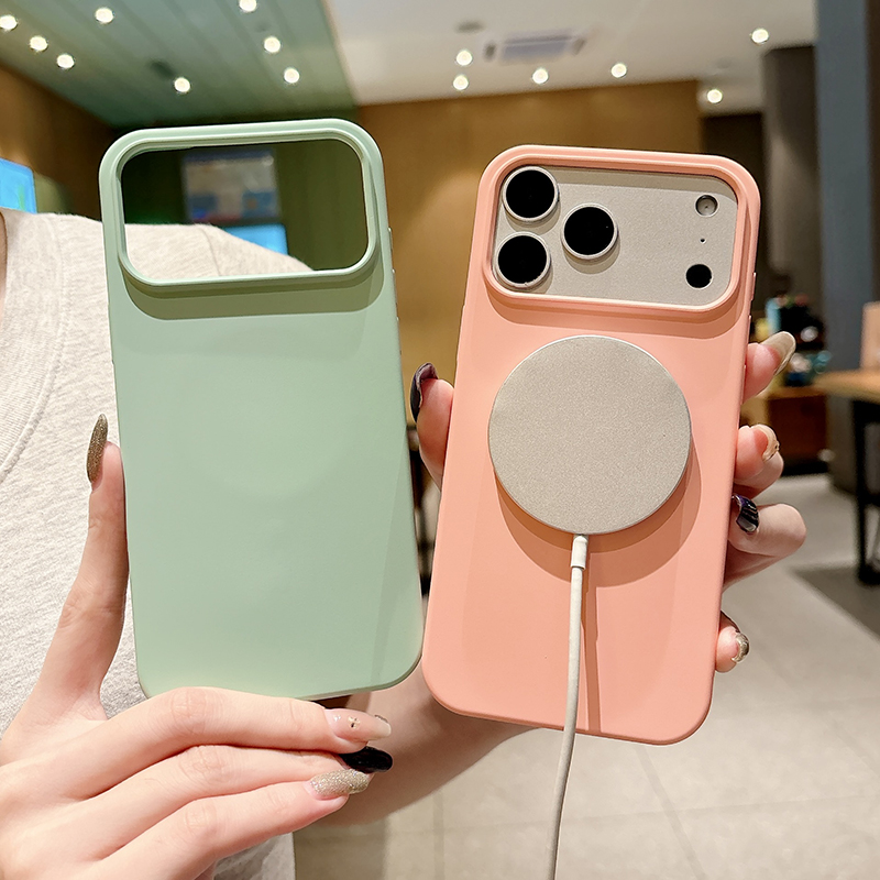 Solid Color Liquid Silicone Ma - Liquid Silicone Magnetic Phone Case ulasan dan harga
