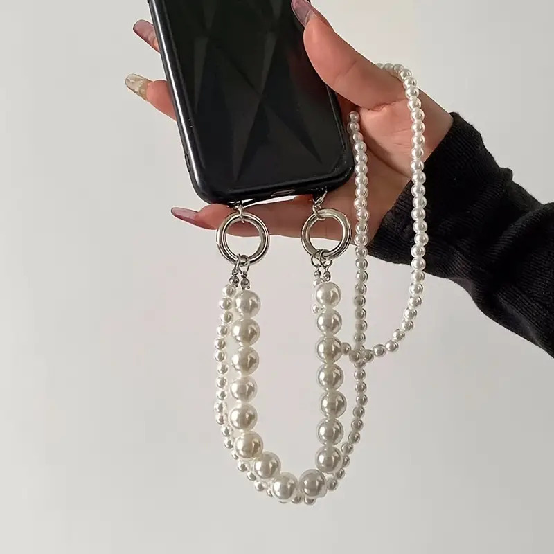 Double Pearl Woven Mobile Phon - Crossbody Lanyard Neck Strap Case ulasan dan harga